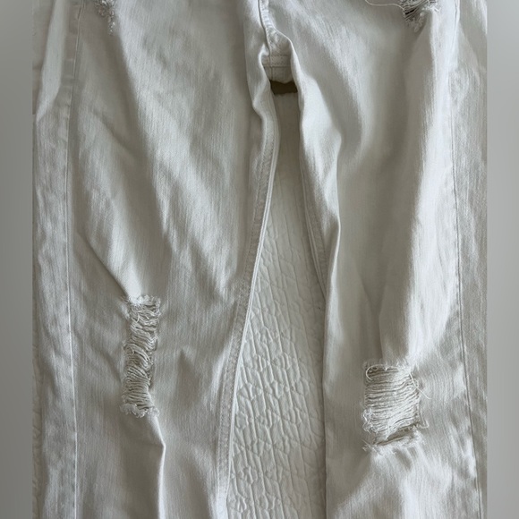 Rag & Bone Dash Slouchy Skinny Tattered White Jeans - Picture 9 of 14